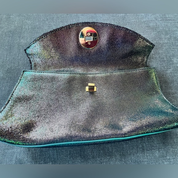 Tory Burch Iridescent Clutch NEW - Picture 2 of 4